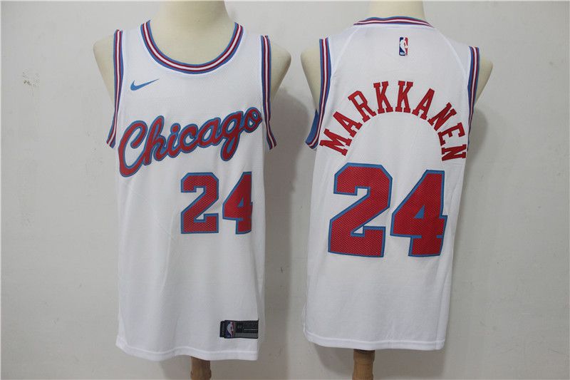 Men Chicago Bulls 24 Markkanen City Edition Game Nike NBA Jerseys